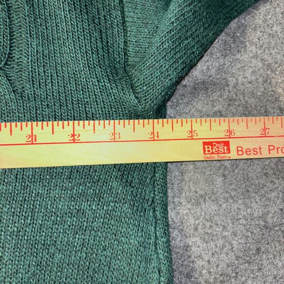 St. John's Bay Womens 2X Green Cable Knit Turtleneck Preppy Cozy - Picture 4 of 7